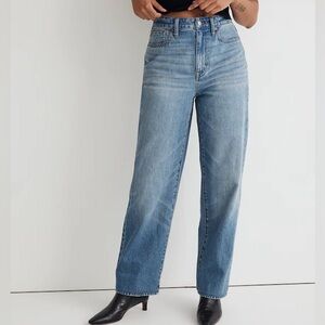 Madewell Curvy Baggy Straight Jeans Letica Wash Size 31 BNWT
